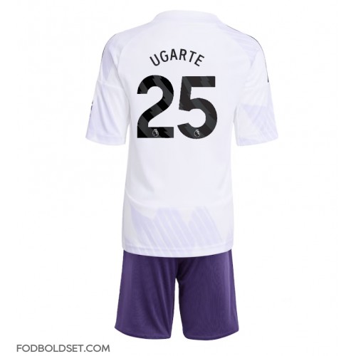 Manchester United Manuel Ugarte #25 Udebane Trøje Børn 2025-26 Kortærmet (+ Korte bukser)